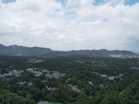 Winds and clouds are rising above the West Lake affected by Typhoon Kaemi in Hangzhou, China, on July 25, 2024. (