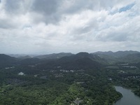 Winds and clouds are rising above the West Lake affected by Typhoon Kaemi in Hangzhou, China, on July 25, 2024. (