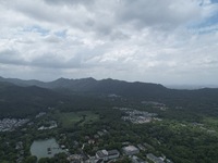 Winds and clouds are rising above the West Lake affected by Typhoon Kaemi in Hangzhou, China, on July 25, 2024. (