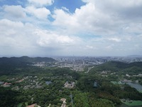 Winds and clouds are rising above the West Lake affected by Typhoon Kaemi in Hangzhou, China, on July 25, 2024. (