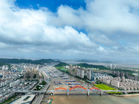 Boats are taking shelter from Typhoon Kaemi at Shenjiamen Fishing Port in Putuo district of Zhoushan city, East China's Zhejiang province, i...