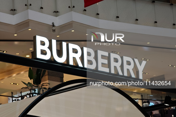 A Burberry store is being seen in Shanghai, China, on July 25, 2024. 