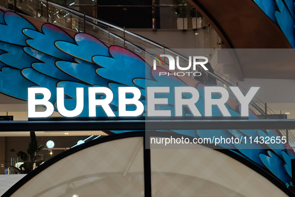 A Burberry store is being seen in Shanghai, China, on July 25, 2024. 