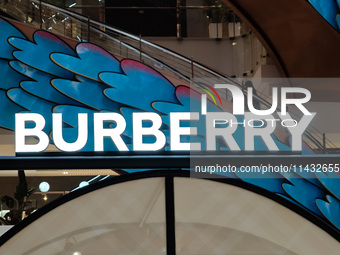 A Burberry store is being seen in Shanghai, China, on July 25, 2024. (