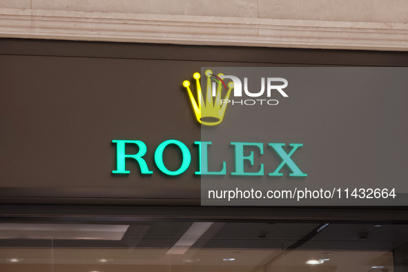 A Rolex watch store is being seen in Shanghai, China, on July 25, 2024. 