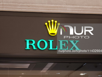 A Rolex watch store is being seen in Shanghai, China, on July 25, 2024. (