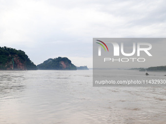 Tourists are visiting the Leshan Giant Buddha scenic spot in Leshan, China, on July 25, 2024. (