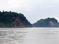 Tourists are visiting the Leshan Giant Buddha scenic spot in Leshan, China, on July 25, 2024. (