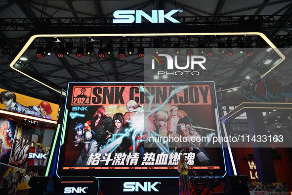 The SNK Booth is appearing at ChinaJoy 2024 in Shanghai, China, on July 25, 2024. 