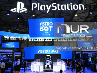 The SONY PlayStation booth is appearing at ChinaJoy 2024 in Shanghai, China, on July 25, 2024. (