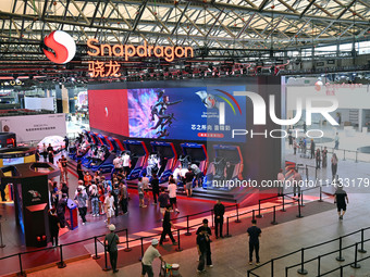 Snapdragon Theme Hall is taking place at ChinaJoy 2024 in Shanghai, China, on July 25, 2024. (