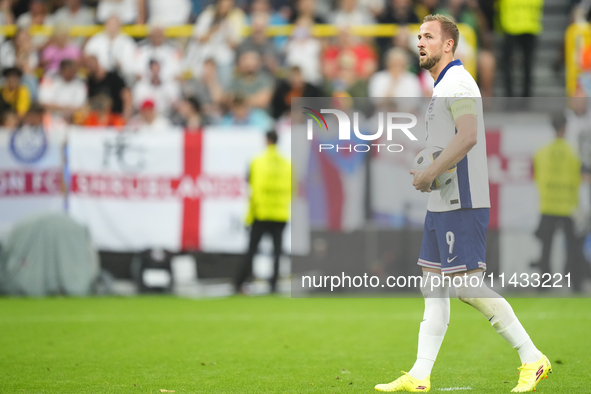 Harry Kane centre-forward of England and Bayern Munich during the UEFA EURO 2024 semi-final match between Netherlands and England at Footbal...