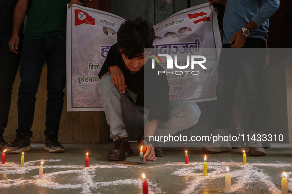 The student wing of the ruling Nepali Congress, the Nepal Student Union, is holding a candlelight vigil in memory of the victims of Wednesda...