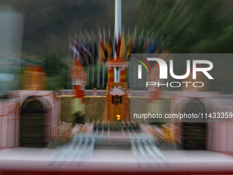 A view is showing the war memorial during the ''Vijay Diwas'' or Victory Day celebration in Drass, about 160 km (99 miles) east of Srinagar,...