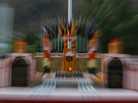 A view is showing the war memorial during the ''Vijay Diwas'' or Victory Day celebration in Drass, about 160 km (99 miles) east of Srinagar,...