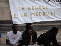 Several hundred people are gathering at Place de la Republique, in Paris, France, on July 25, 2024, to denounce the social and environmental...