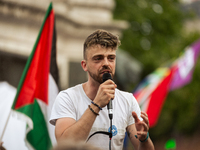 Several hundred people are gathering at Place de la Republique, in Paris, France, on July 25, 2024, to denounce the social and environmental...