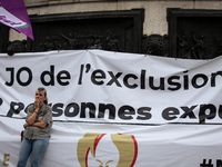 Several hundred people are gathering at Place de la Republique, in Paris, France, on July 25, 2024, to denounce the social and environmental...