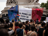 Several hundred people are gathering at Place de la Republique, in Paris, France, on July 25, 2024, to denounce the social and environmental...