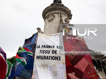 Several hundred people are gathering at Place de la Republique, in Paris, France, on July 25, 2024, to denounce the social and environmental...