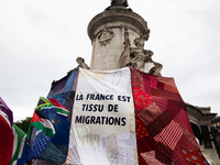 Several hundred people are gathering at Place de la Republique, in Paris, France, on July 25, 2024, to denounce the social and environmental...