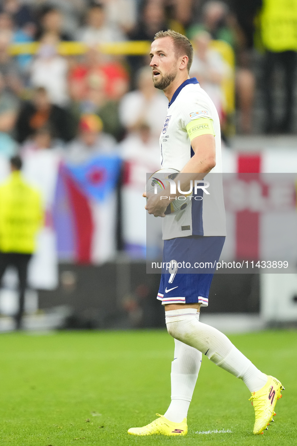 Harry Kane centre-forward of England and Bayern Munich during the UEFA EURO 2024 semi-final match between Netherlands and England at Footbal...