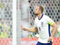 Harry Kane centre-forward of England and Bayern Munich celebrates after scoring his sides first goal during the UEFA EURO 2024 semi-final ma...