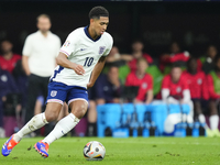 Jude Bellingham attacking midfield of England and Real Madrid during the UEFA EURO 2024 semi-final match between Netherlands and England at...