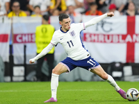 Phil Foden right winger of England and Manchester City during the UEFA EURO 2024 semi-final match between Netherlands and England at Footbal...