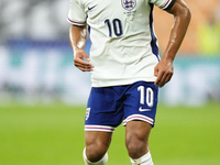 Jude Bellingham attacking midfield of England and Real Madrid during the UEFA EURO 2024 semi-final match between Netherlands and England at...