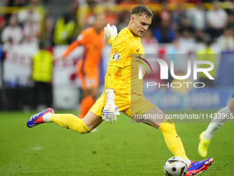 Bart Verbruggen goalkeeper of Netherlands and Brighton & Hove Albion during the UEFA EURO 2024 semi-final match between Netherlands and Engl...