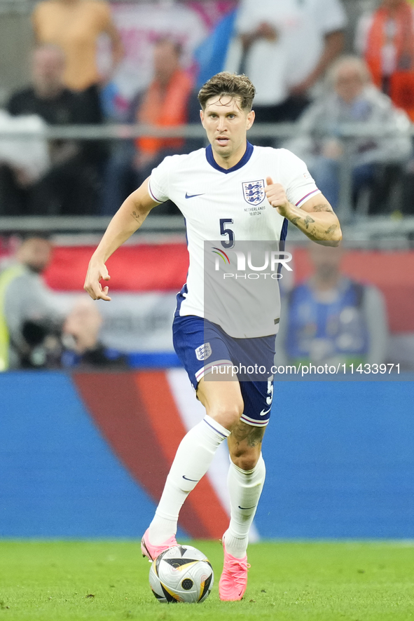 John Stones centre-back of England and Manchester City during the UEFA EURO 2024 semi-final match between Netherlands and England at Footbal...