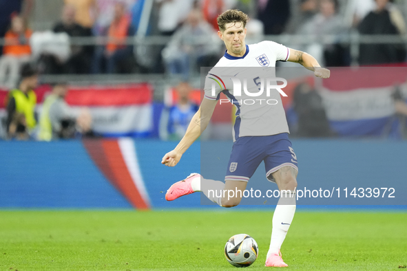 John Stones centre-back of England and Manchester City during the UEFA EURO 2024 semi-final match between Netherlands and England at Footbal...