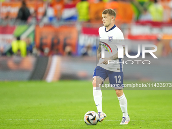 Kieran Trippier right-back of England and Newcastle United during the UEFA EURO 2024 semi-final match between Netherlands and England at Foo...