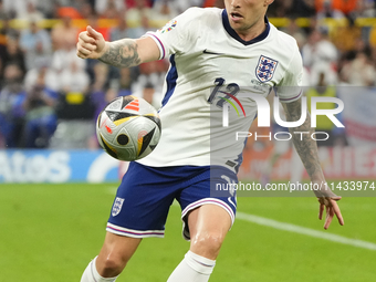 Kieran Trippier right-back of England and Newcastle United during the UEFA EURO 2024 semi-final match between Netherlands and England at Foo...