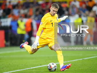 Bart Verbruggen goalkeeper of Netherlands and Brighton & Hove Albion during the UEFA EURO 2024 semi-final match between Netherlands and Engl...