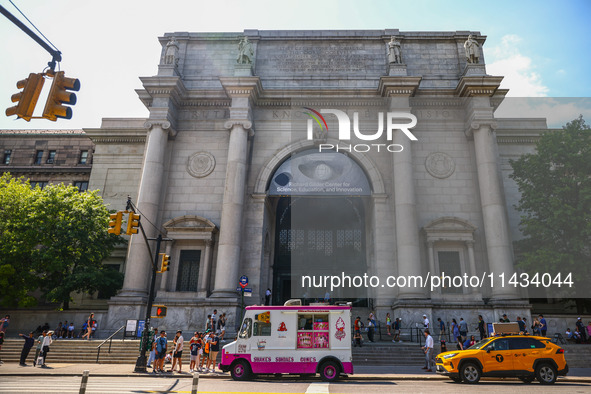  Facade of the east entrance of  American Museum of Natural History in New York City, United States of America on July 7th, 2024.  