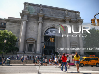  Facade of the east entrance of  American Museum of Natural History in New York City, United States of America on July 7th, 2024.  (