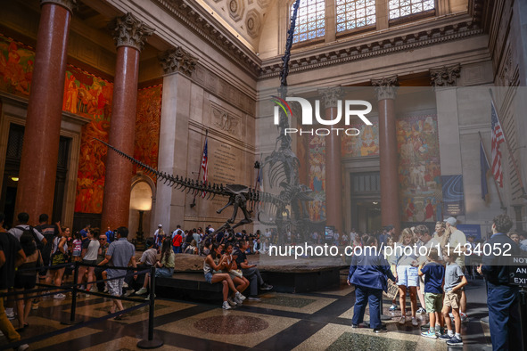 The Theodore Roosevelt Memorial Hall of American Museum of Natural History in New York City, United States of America on July 7th, 2024.  