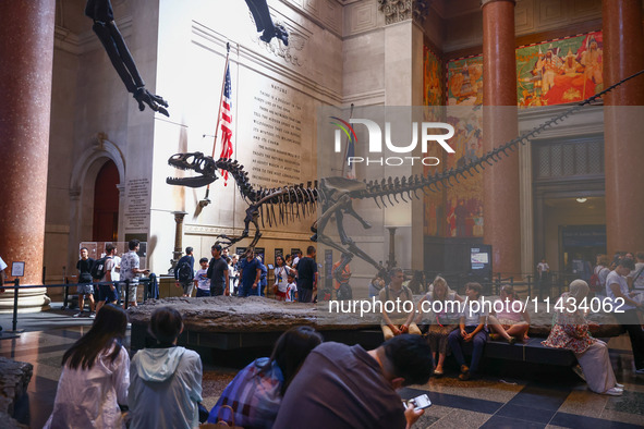 The Theodore Roosevelt Memorial Hall of American Museum of Natural History in New York City, United States of America on July 7th, 2024.  