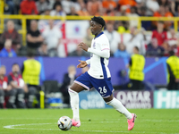 Kobbie Mainoo central midfield of England and Manchester United  during the UEFA EURO 2024 semi-final match between Netherlands and England...