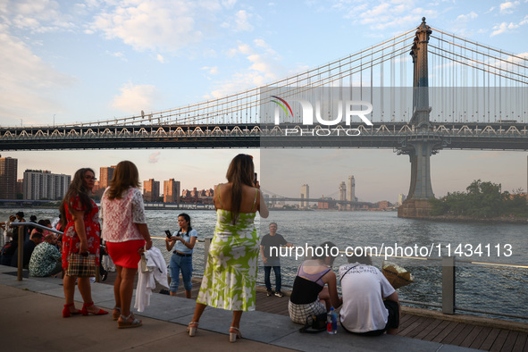  A view on Manhattan Bridge in New York City, United States of America on July 7th, 2024.  