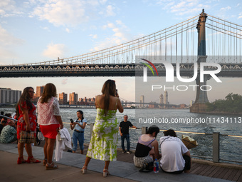  A view on Manhattan Bridge in New York City, United States of America on July 7th, 2024.  (