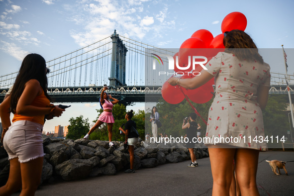  A view on Manhattan Bridge in New York City, United States of America on July 7th, 2024.  