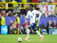 Kobbie Mainoo central midfield of England and Manchester United  during the UEFA EURO 2024 semi-final match between Netherlands and England...