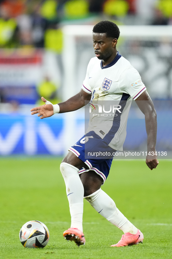 Marc Guehi centre-back of England and Crystal Palace during the UEFA EURO 2024 semi-final match between Netherlands and England at Football...