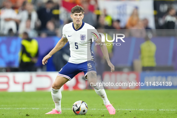 John Stones centre-back of England and Manchester City during the UEFA EURO 2024 semi-final match between Netherlands and England at Footbal...