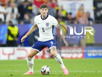 John Stones centre-back of England and Manchester City during the UEFA EURO 2024 semi-final match between Netherlands and England at Footbal...