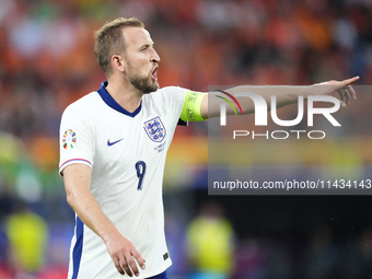 Harry Kane centre-forward of England and Bayern Munich during the UEFA EURO 2024 semi-final match between Netherlands and England at Footbal...