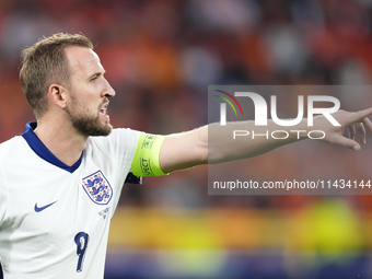 Harry Kane centre-forward of England and Bayern Munich during the UEFA EURO 2024 semi-final match between Netherlands and England at Footbal...